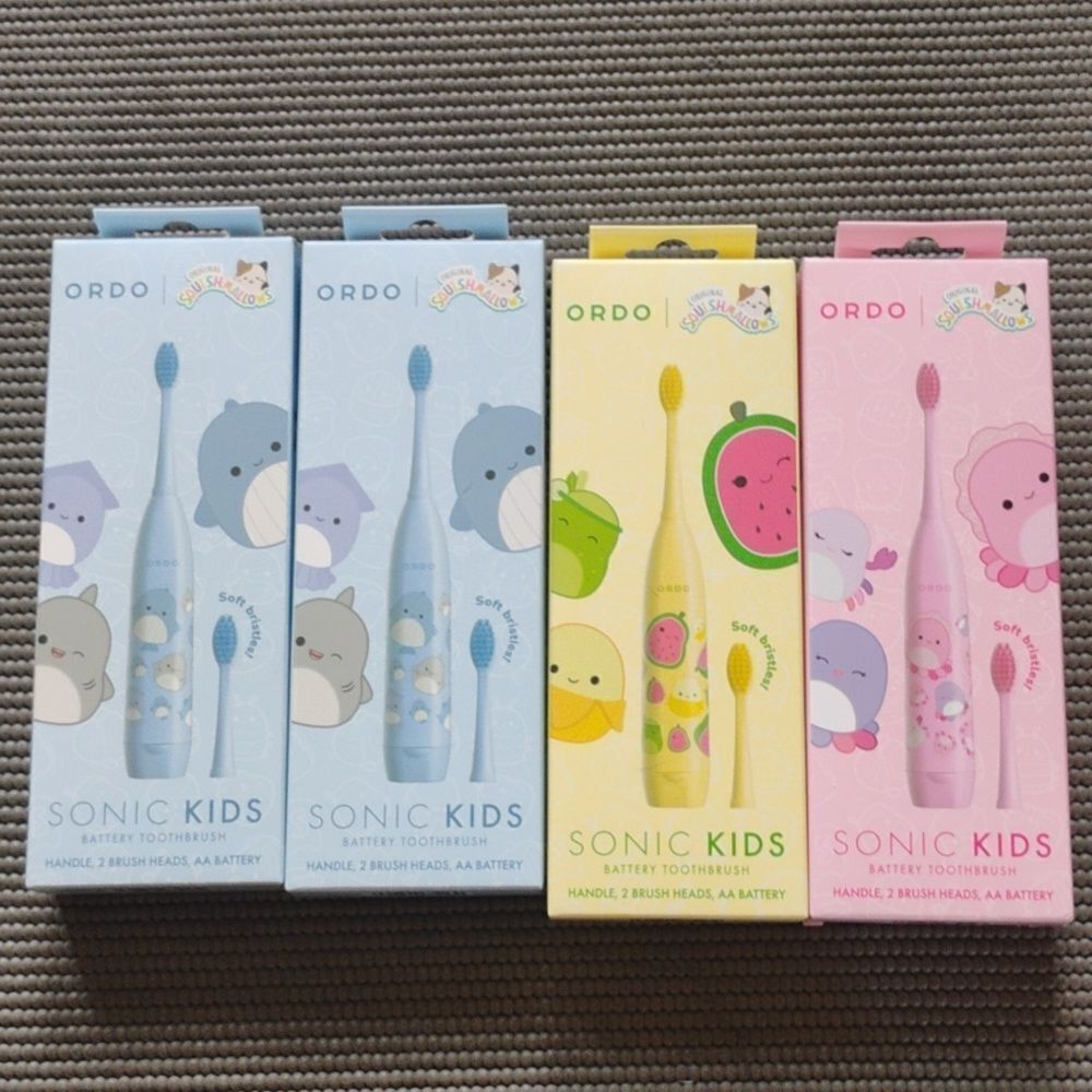 ORDO Official Squishmallows Toothbrush Sonic Battery Toothbrushes for Kids